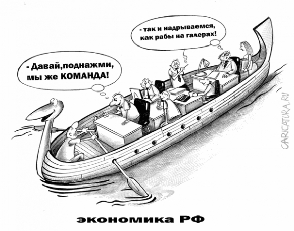 карикатура «Экономика РФ» - Художник Сергей Корсун